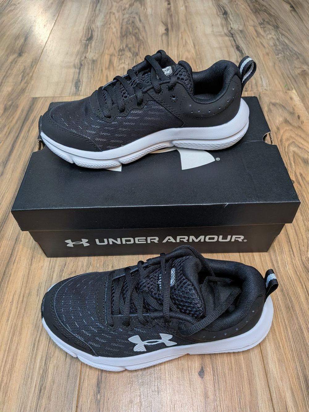 Under Armour Kids' Black and White Sneakers